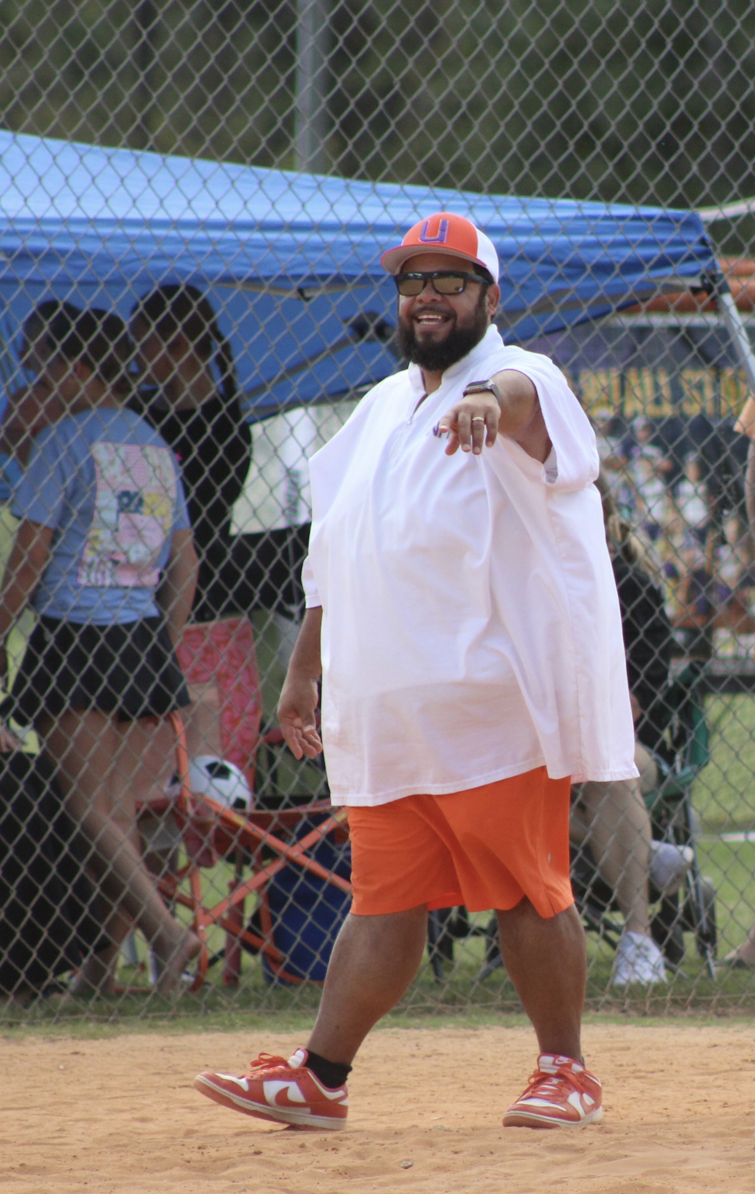 Coach Omar on the field